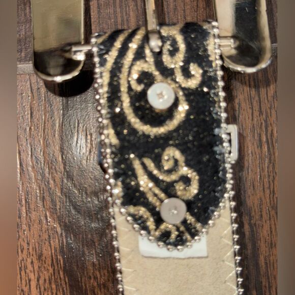 BHW Genuine Leather Cross Rhinestone Western Cowgirl Bling Belt Size large nwot main image 8